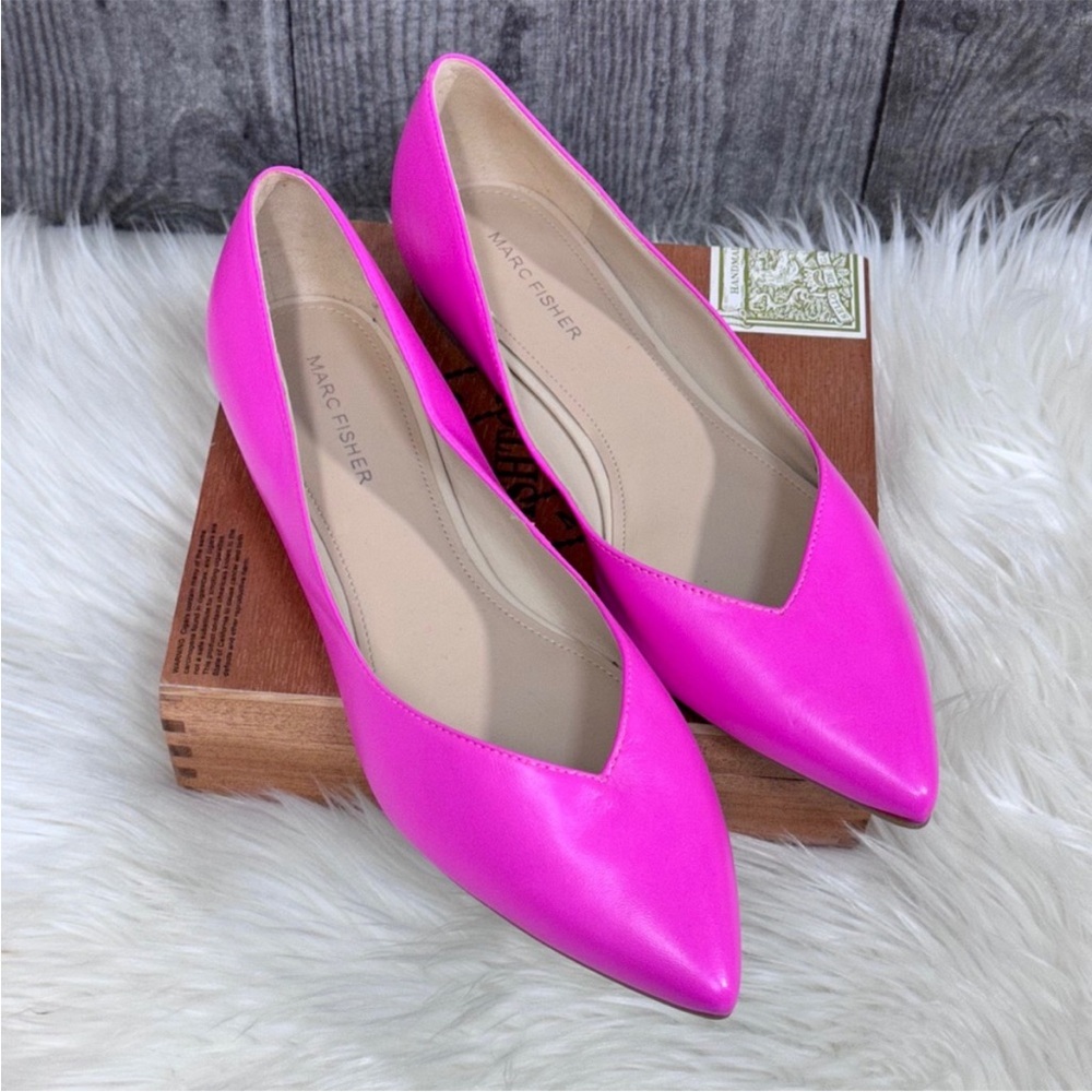 Marc Fisher Magenta Pink Analia Pointed Toe Flats
